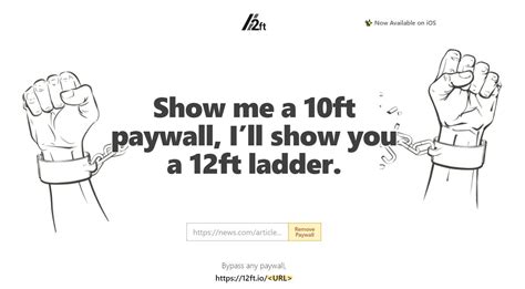 11 foot ladder paywall|12ft Ladder: Bypass Paywalls Easily